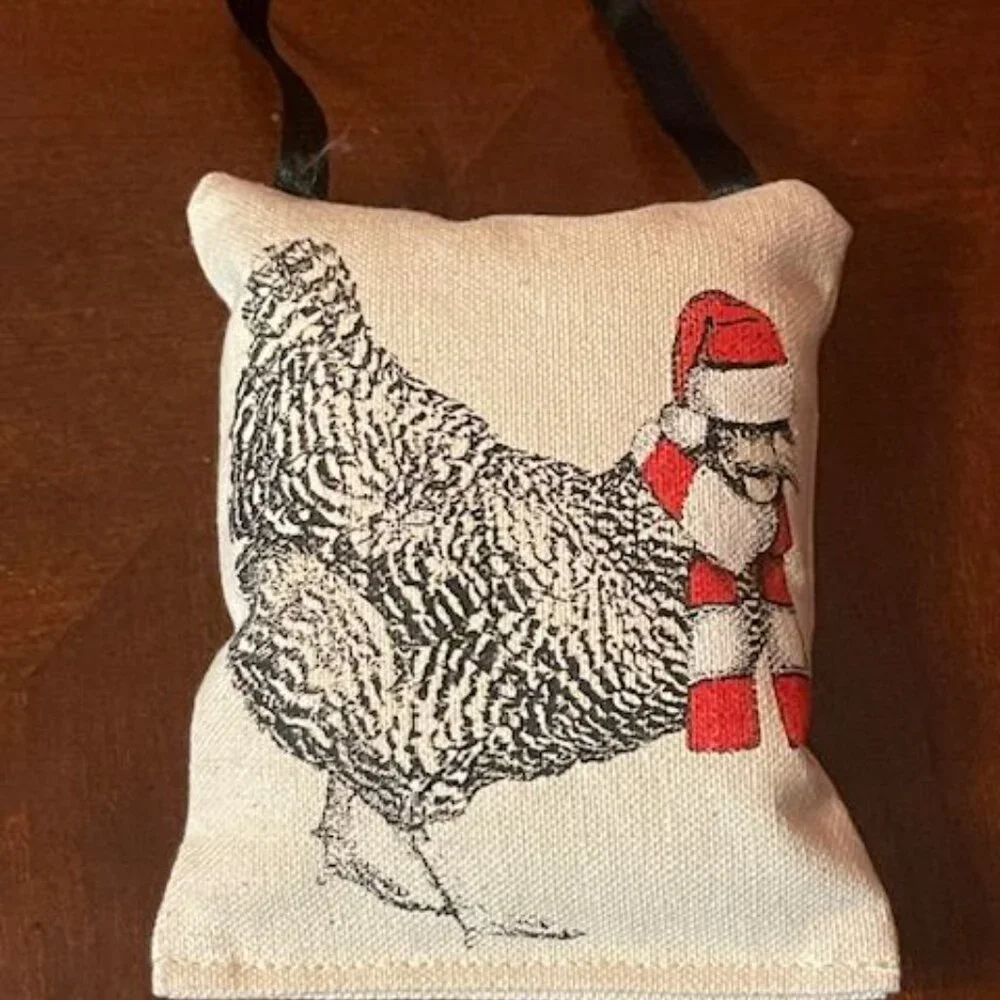 Eric & Christopher Chicken Christmas Ornament‎ Mini Pillow Home Decoration